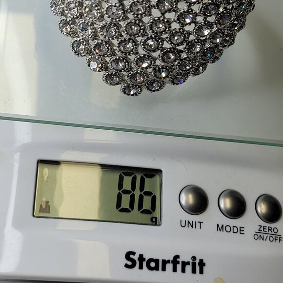 Dazzling Silver Cuff Bracelet Bangle - Picture 15 of 16